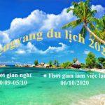 Thông báo thời gian du lịch 2020